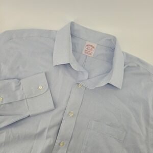 Brooks Brothers Madison Fit‎ Mens Dress Shirt 17 1/2-34 Blue Checkered